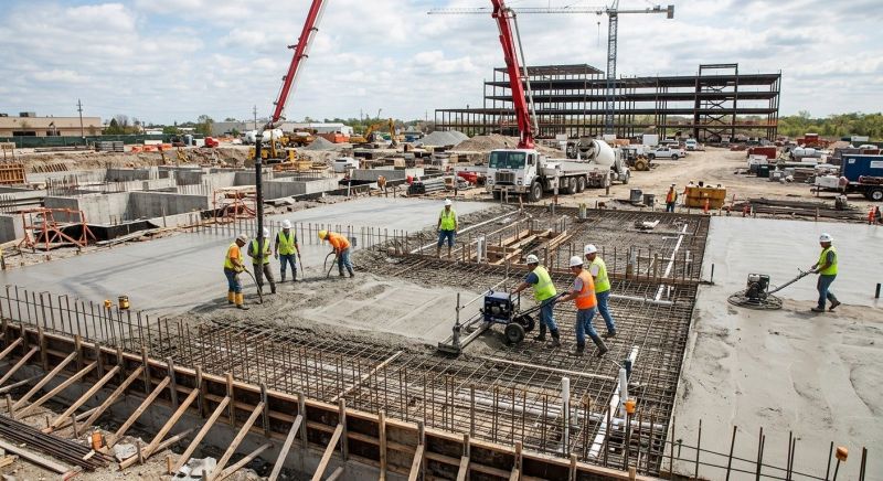 Commercial Slab Installation in Ashland, NE