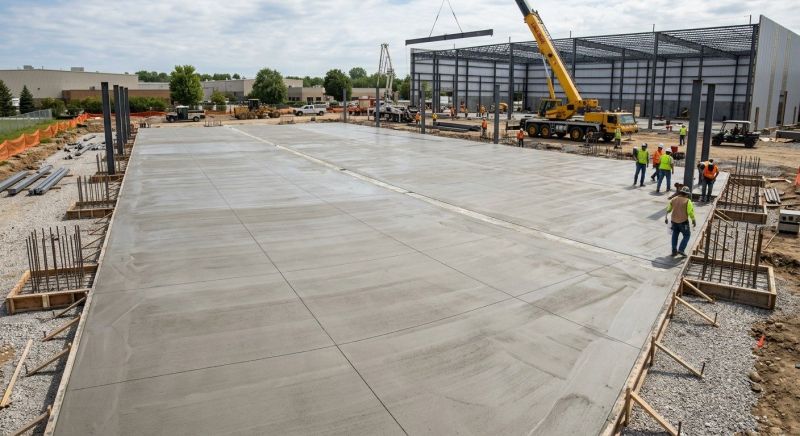 Commercial Slab Installation in Hickman, NE